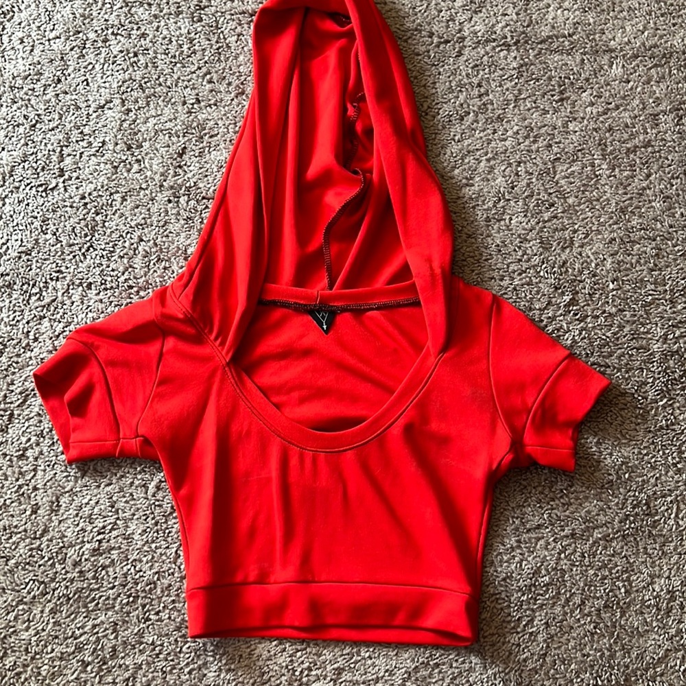 Toxic Vision One of a Kind Crop Hoodie Small